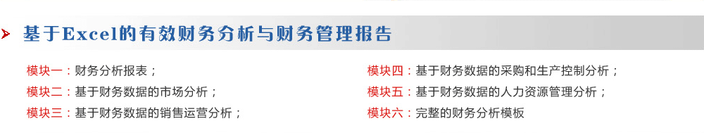 基于Excel的有效财务分析与财务管理报告